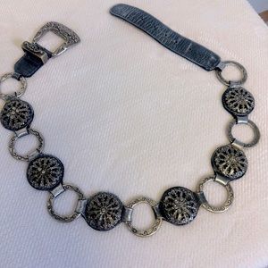 Bolufe’ Boutique Black and Silver Belt
